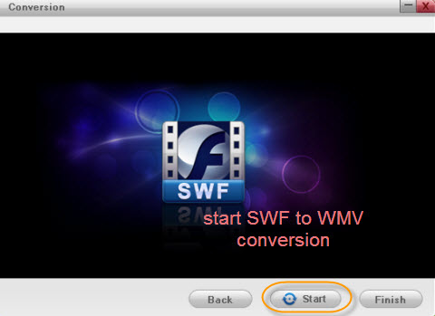 start convert swf to wmv