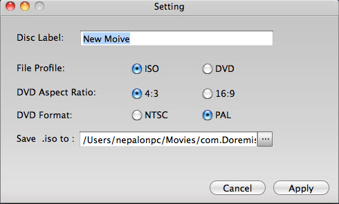 burn itunes movies setting